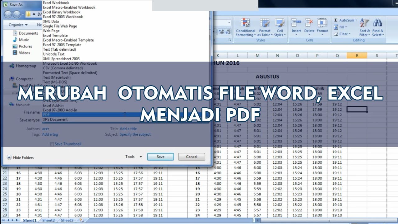 merubah file pdf ke excel